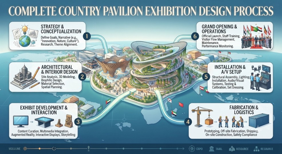 Complete Country Pavilion Exhibition Design Process