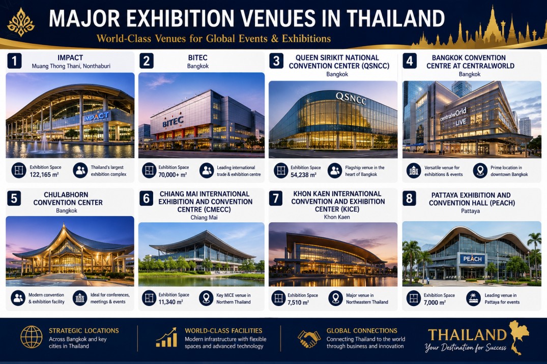 Major Exhibition Venues in Thailand
